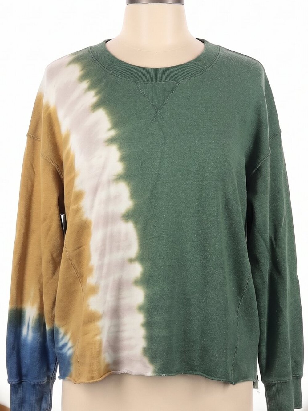 Democracy Dip Dye Tie Dye Long Sleeve Knit Pullover Sweater XL
